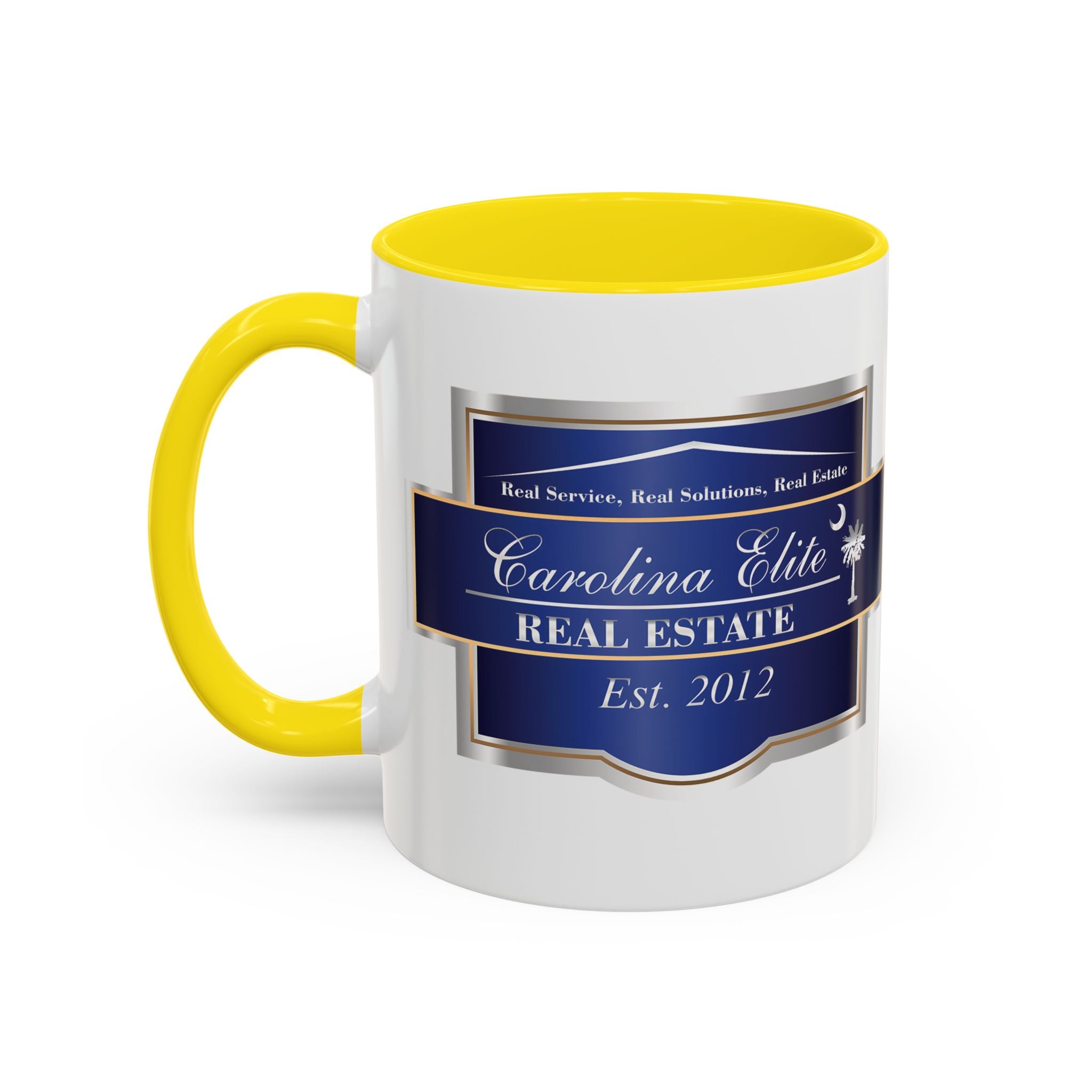Nautical Blue Palmetto Accent Coffee Mug – Southern Coastal Tea & Coffee Cup (11/15oz)