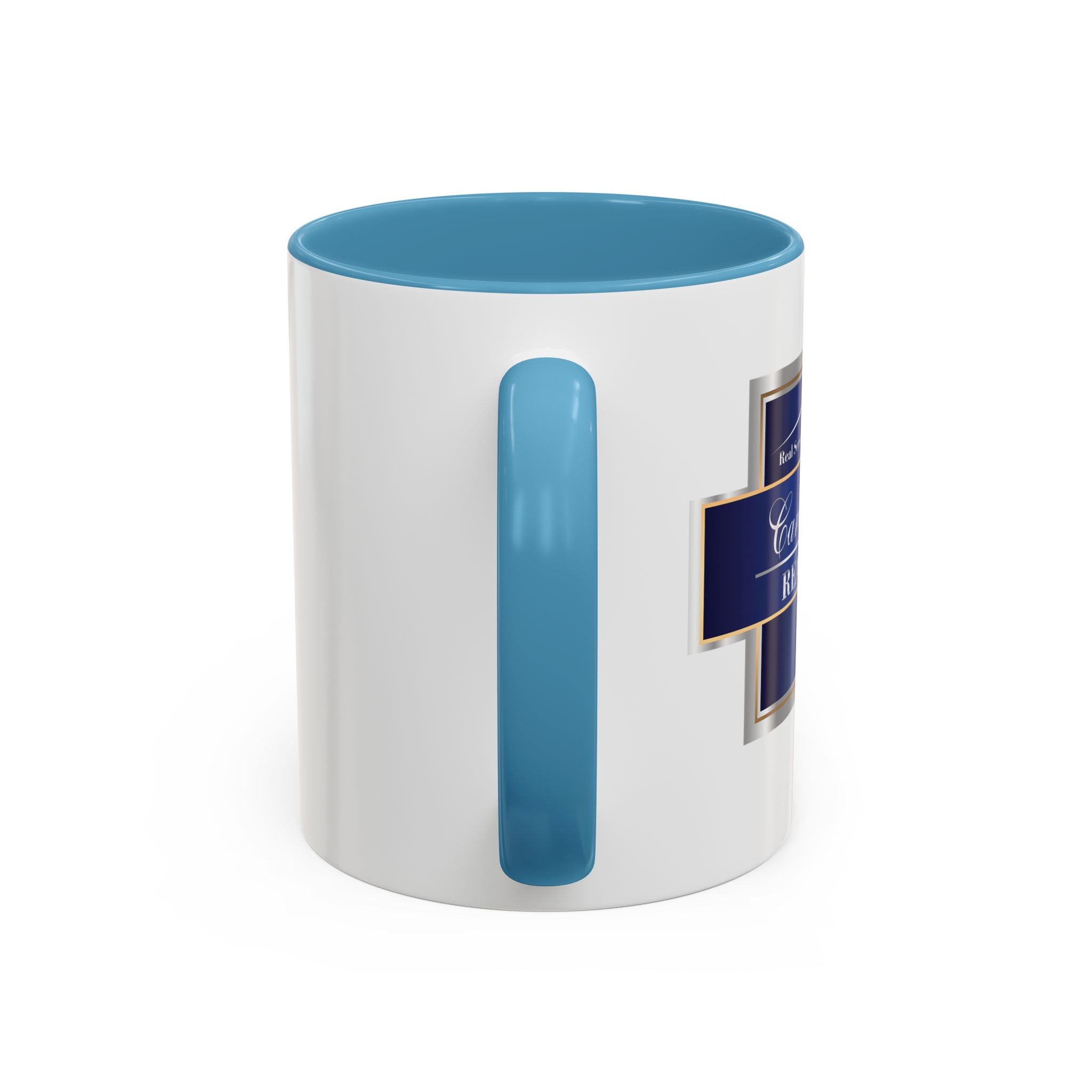 Nautical Blue Palmetto Accent Coffee Mug – Southern Coastal Tea & Coffee Cup (11/15oz)