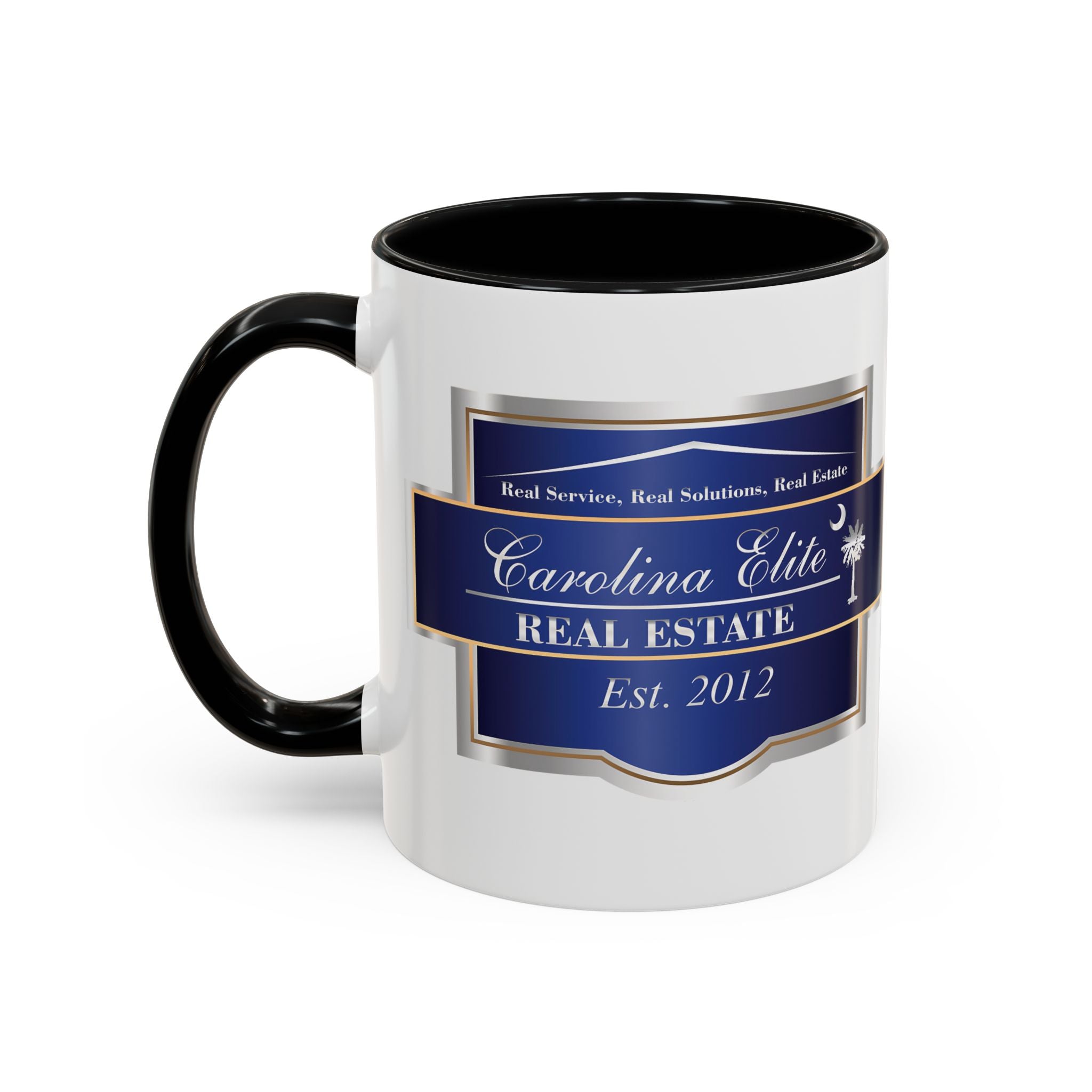 Nautical Blue Palmetto Accent Coffee Mug – Southern Coastal Tea & Coffee Cup (11/15oz)