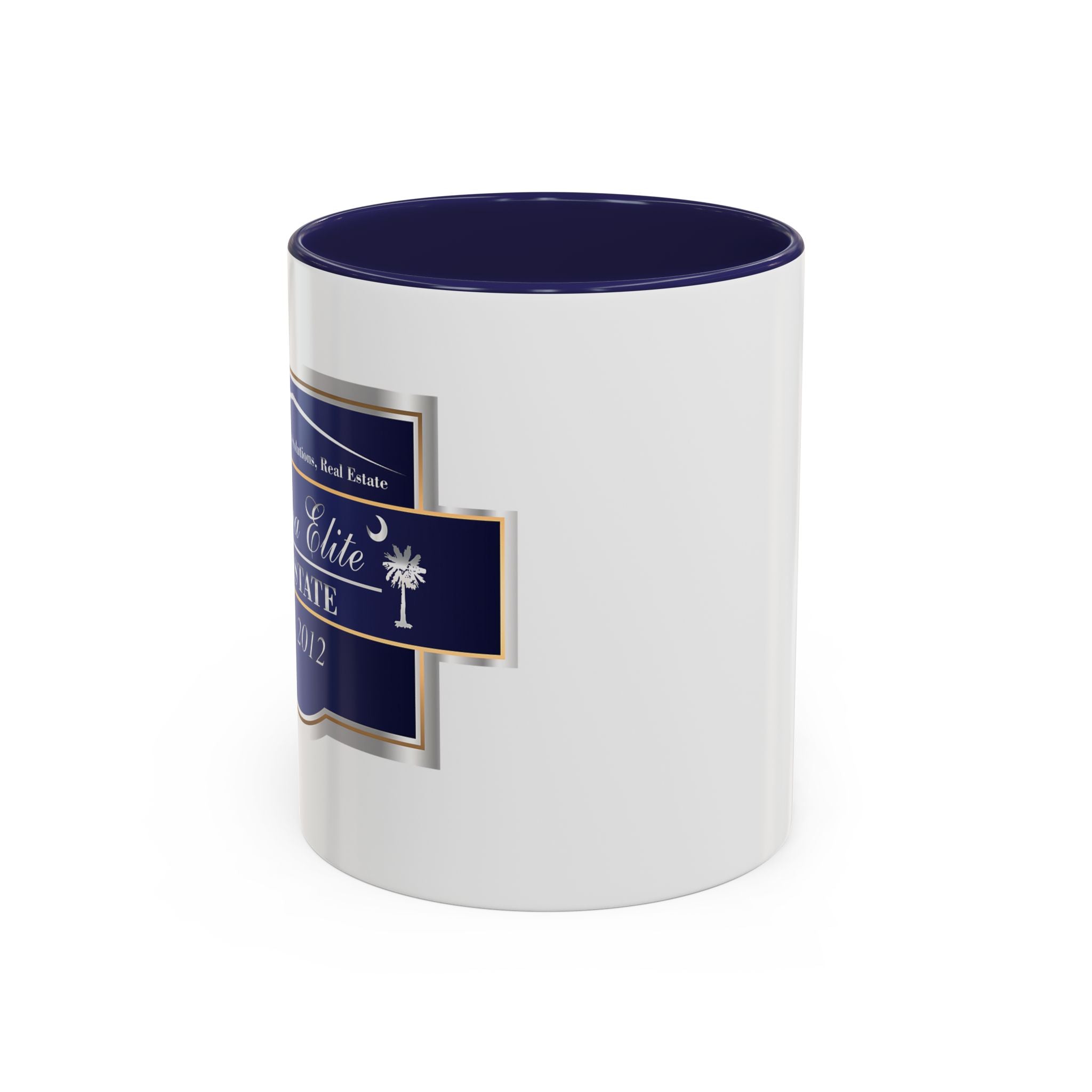 Nautical Blue Palmetto Accent Coffee Mug – Southern Coastal Tea & Coffee Cup (11/15oz)