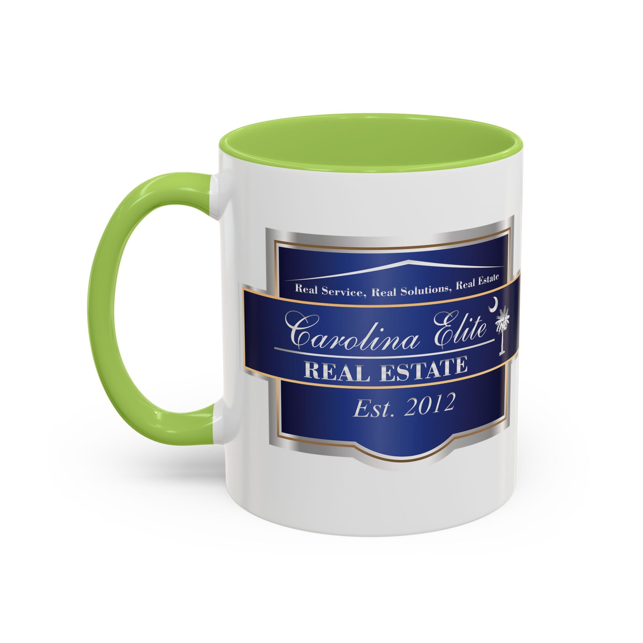 Nautical Blue Palmetto Accent Coffee Mug – Southern Coastal Tea & Coffee Cup (11/15oz)