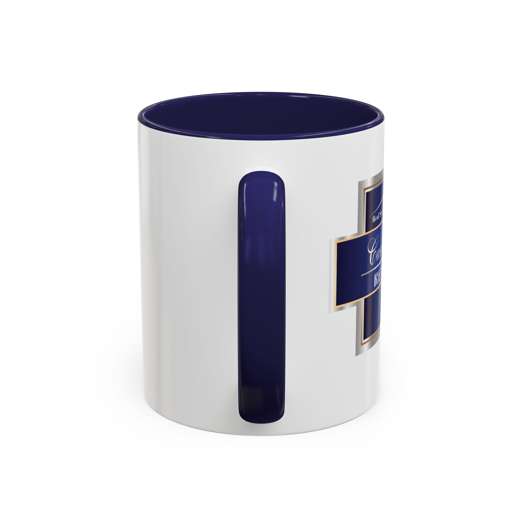 Nautical Blue Palmetto Accent Coffee Mug – Southern Coastal Tea & Coffee Cup (11/15oz)