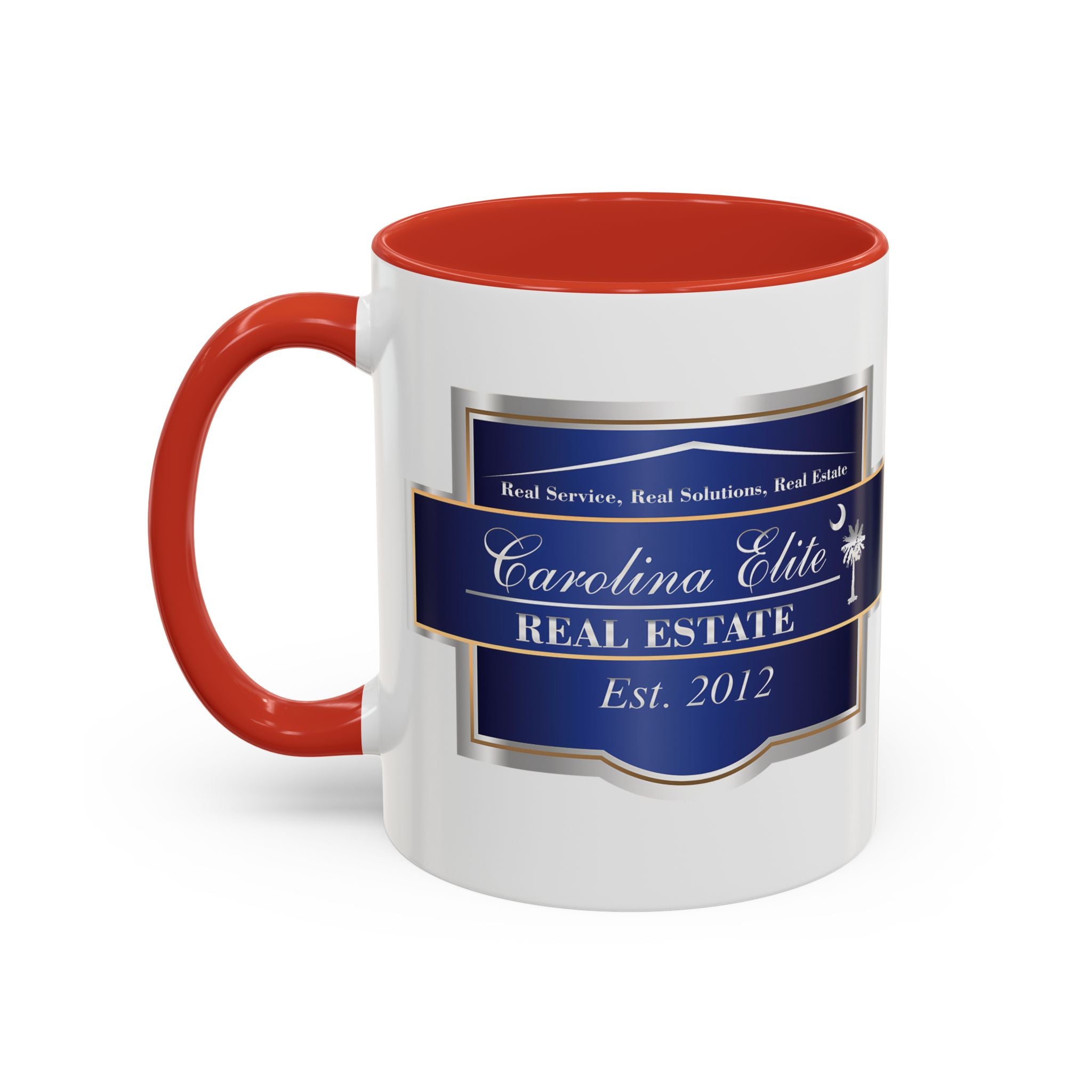 Nautical Blue Palmetto Accent Coffee Mug – Southern Coastal Tea & Coffee Cup (11/15oz)