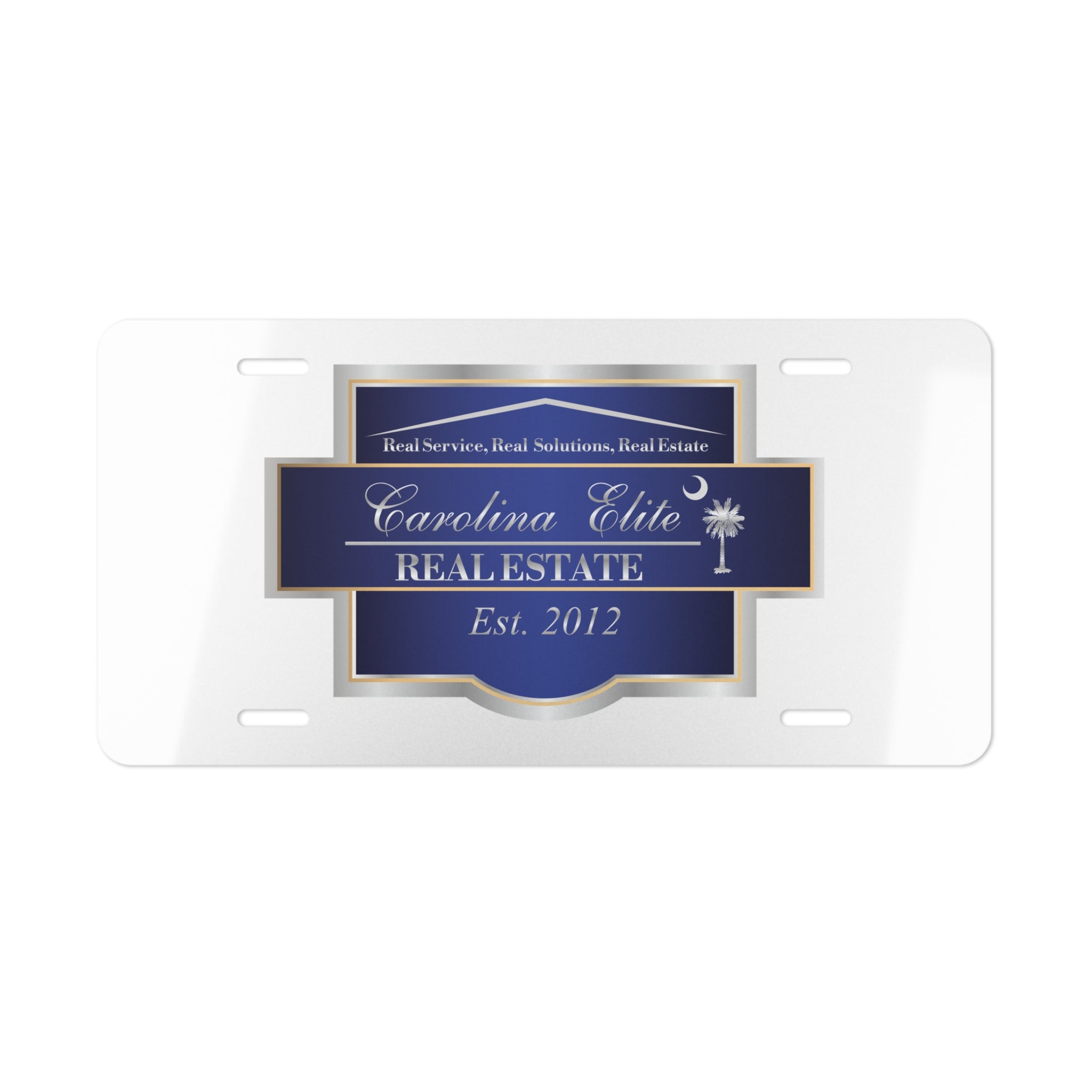 Carolina Elite Real Estate Vanity Plate — Elegant Realtor License Plate (Est. 2012)