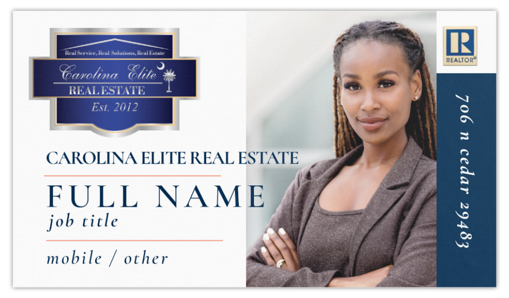 Carolina Elite  Business Cards - Template 1 (CLICK TO CUSTOMIZE)