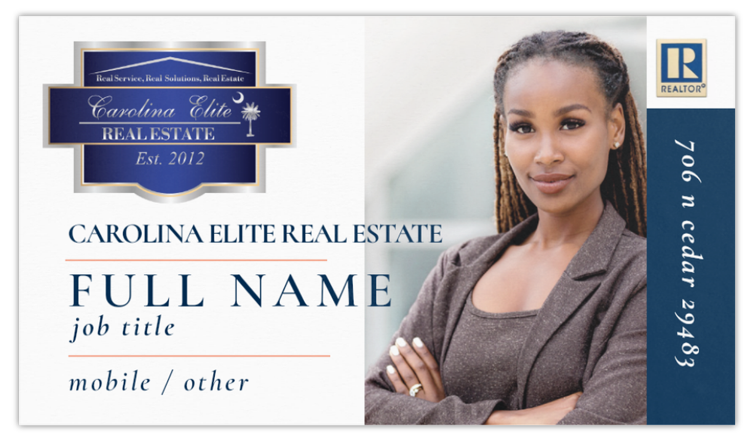Carolina Elite  Business Cards - Template 1 (CLICK TO CUSTOMIZE)